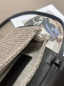 Spring summer casual natural straw leather shoulder strap bag