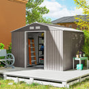 The Aegis Shed | 9 x 6 ft Galvanised Steel Garden Storage House with Foundation Kit