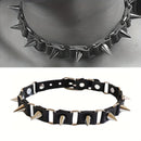 Punk Gothic Style PU Leather Faux Jewelry Collar Bracelet Bangle Bracelet,Male Female Lover Necklace Holiday Party Costume
