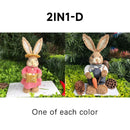 Easter Bunny Rabbit Straw Figures Decoration 35cm Easter Straw Easter Rabbit Bunny Figurine Home Garden Wedding Ornament