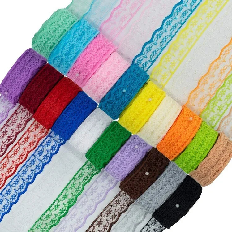 10Meters/Roll 2.2CM Non-Stretchy Lace Ribbon DIY Handmade Crafts Material Christmas Halloween Wedding Party Gift Wrapping Tape