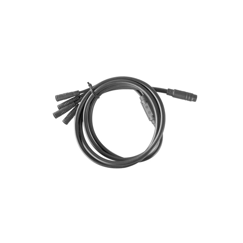 Waterproof Cable For Electric Bike Julet 1 To 4 Main Cable 8Pin To Display Brake Throttle Electric Bicycle Accessories