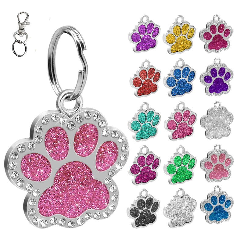 Personalized Pet Dog Cat Address Tags Engraved Cat Puppy Dog Accessories  Engraved Stainless Steel Name Number Tag For Dogs Cats