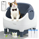 76L+11L Fully Automatic Self-cleaning Cat Litter Box APP-control Semi-enclosed Cat Litter Sandbox  Leak-Proof Pinch-Proof Smart Pet Toilet