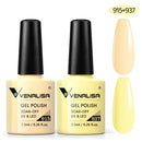 2pcs*7.5ml VENALISA Nail Gel Polish Glitter Gel Lacquer Base Nowipe Top Nail Art Salon Soak off Organic UV LED Nail Gel Varnish
