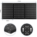 117x55cm Metal Pegboard Wall Organizer with Hooks 17PCS Kit, Garage Storage Bins, and Panel Tool Organizer Pegboard Wall Control