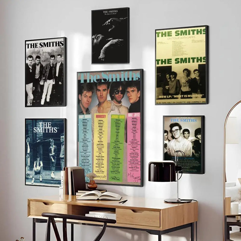 1PC Rock Band The Smiths Retro Print Poster Paper Waterproof HD Sticker Bedroom Entrance Home Living Room Bar Wall Decoration