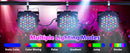 Datewink 4PCS Flat Par Lights With Bag 36LEDs RGB Stage Lighting Effect DMX512 For DJ Disco Karaoke Wedding Party Club Christmas