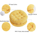 Inyahome Meditation Floor Round Pillow for Seating on Floor Solid Tufted Thick Pad Cushion For Yoga Balcony Chair Seat Cushions