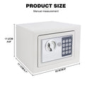 4.6L/8.5L/16L Safes for Home+ 2 Manual Override Keys,Security Safe Cash Box with Double Digital Keypad&Safety Key Lock Cabinet