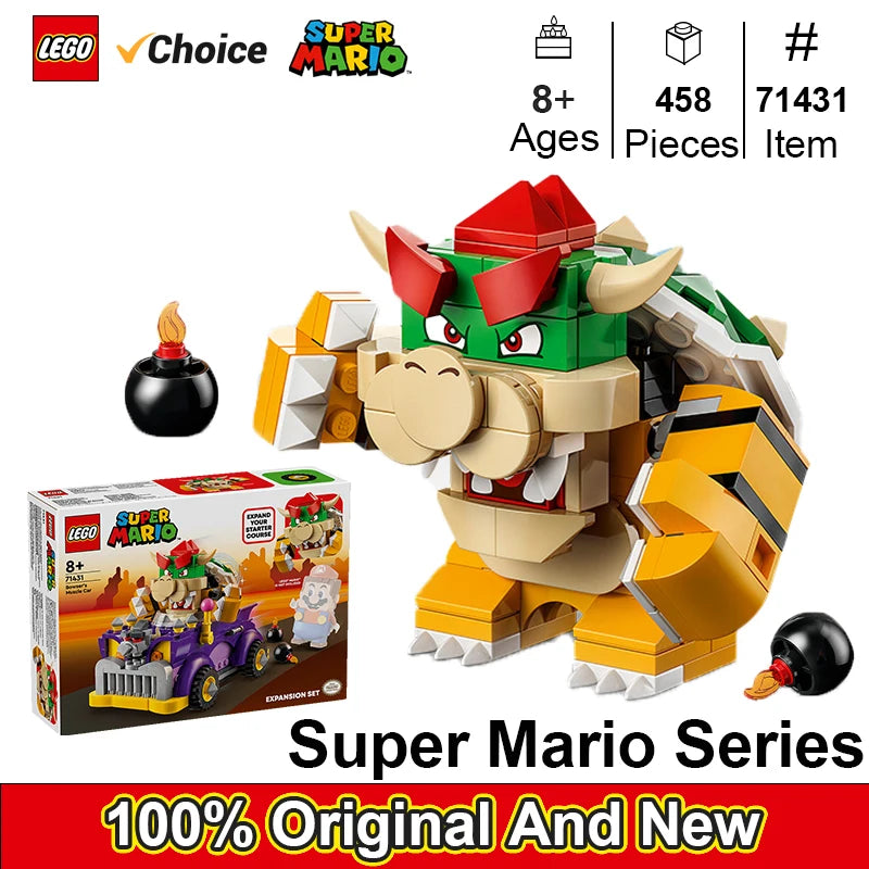LEGO 71431 Bowser's Muscle Car Expansion Set 458 Pcs Super Mario series DIY Toys For Boys Girl Children Gift ages 8+