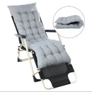 10CM Thick Premium Outdoor Sun Lounger Cushion Pad ,UV Resistant Non-Slip Polyester Fabric with Hip Support Design, Grey