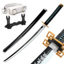 1:1 Scale Anime Swords Giyuu Katana 104cm Authentic Cosplay Weapons Props With Sword Holder And Belt Halloween Samurai Style