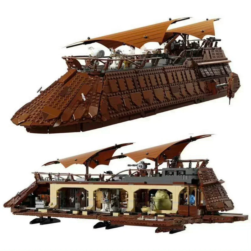 MOC 75397 Battle Jabba Sail Barge Model Building Blocks Puzzle Bricks DIY Assembly Toys for Adult kids Christmas Gifts