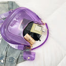 Fashion Half Moon Shoulder Bag For Women 2025 Summer Waterproof PVC Transparent Crossbody Bag 8 Colors Jelly Mobile Phone Purse
