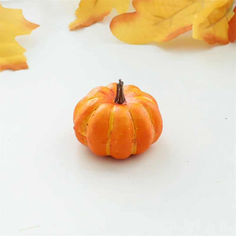 Mini Artificial Halloween Pumpkin Decor Simulation Vegetable DIY Craft Halloween Home Party Decoration Props Farmhouse Harvest