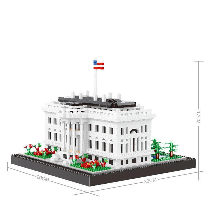 Capitol Building Model Micro Mini Building Blocks Toy: Complex Architectural Models, Creative Puzzle Assembly, Ideal Birthdays