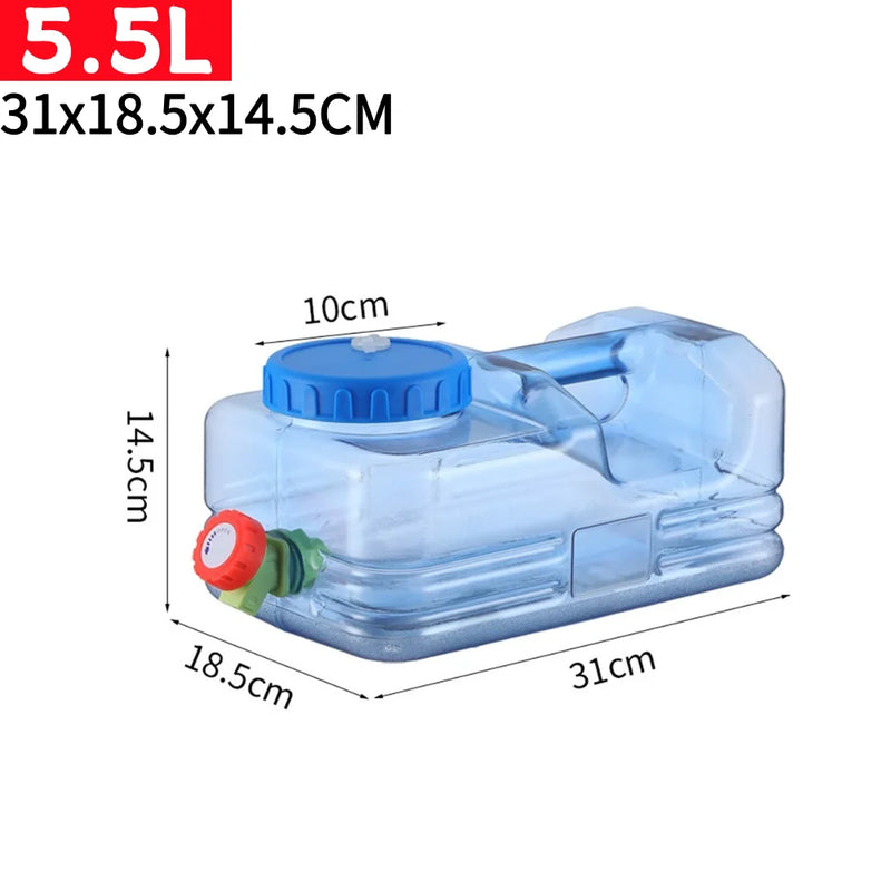 5 L Water Container with Faucet Water Can Bucket Large Capacity Water Bottle Portable Water Container For Outdoor Camping Travel