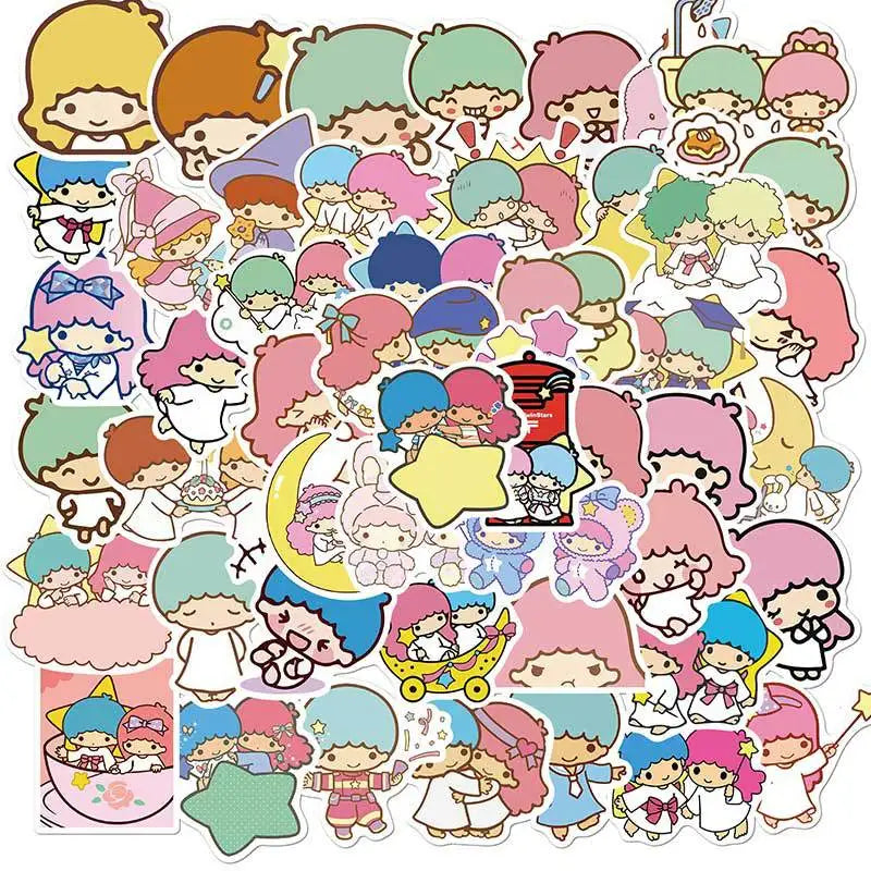 50pcs Sanrio Sticker Pack Hello Kitty Kuromi My Melody Pompom Purin Cinnamoroll Waterproof Phone Case Cute Anime Stickers