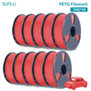 SUNLU 10KG PETG/ABS Filamente 10 Rollen 3D-Filament 1KG/Rolle 1.75mm 100% Filament ordentlich aufgereiht für den 3D-Druck aus der EU USA