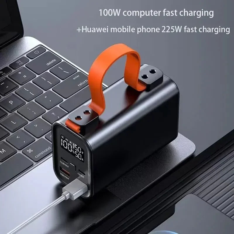 Large Capacity Power Bank Station 100000mAh 100W PD USB C DC Fast Charge External Battery Portable Powerbank For iPhone  Xiaomi