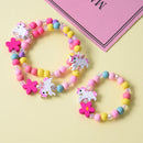 Mädchen Perlen Spielzeug Halskette + Armband Einhorn Baby Handgemachte Halskette Accessoires Prinzessin Kinder Geburtstagsgeschenke