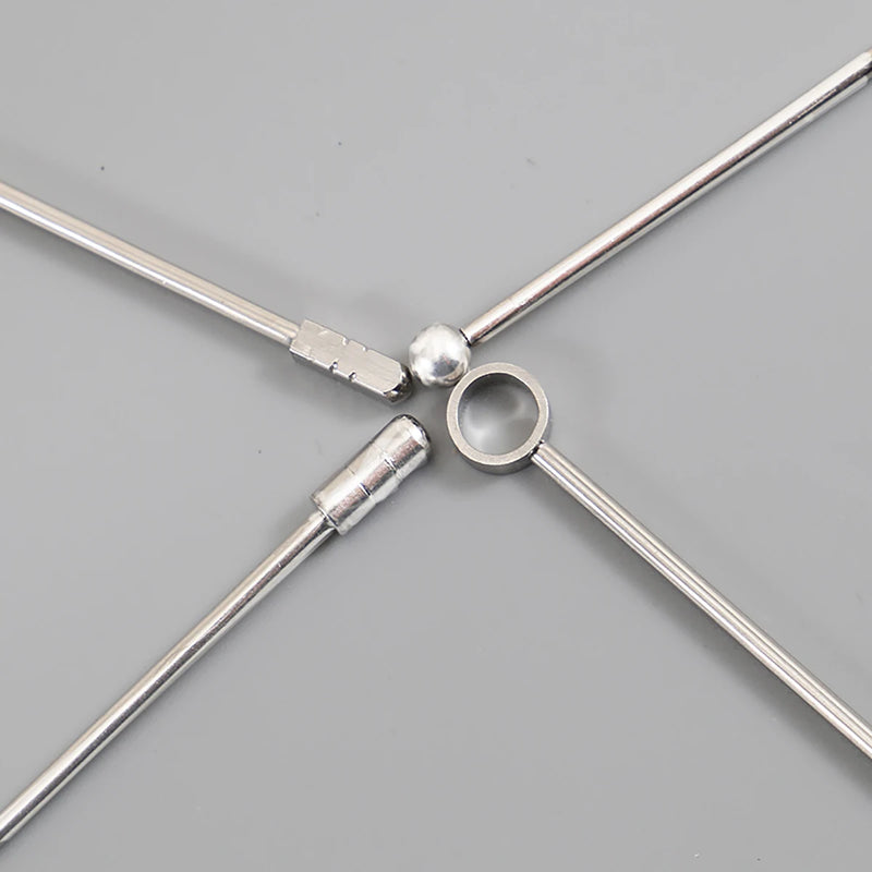 4 cocktail picks, stainless steel polished metal creative salad fruit picks, snow Geometric Skull Christmas kitchen tools