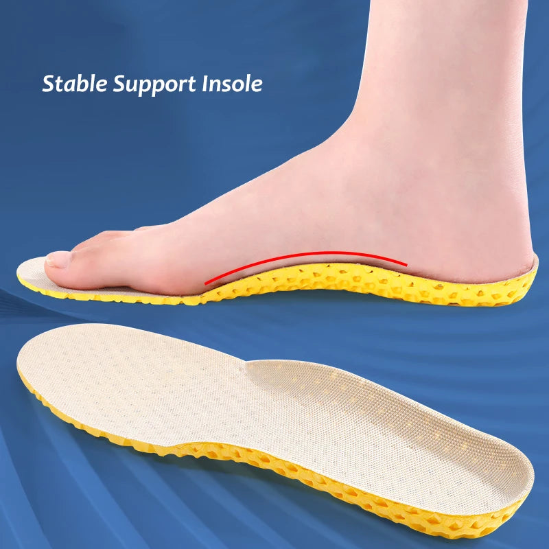 Memory Foam Insoles Sport Support Running Insert Mesh Deodorant Breathable Cushion For Feet Man Women Orthopedic Soles