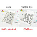 Birthday Cake Cute Frog Fox Animals Cutting Dies and Clear Stamps Bottle Thank You Words Dies For DIY Scrarpbooking Paper Craft