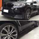 2pcs Gloss Black/Carbon fiber MP Style Side Skirt Extension For BMW F15 X5 F85 X5M F16 X6 F86 X6 M