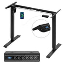 WOLTU Height Adjustable Stand Up Desk Bracket Electric Lifting Desk Frame with USB Charging Port Memory Control for Home Office