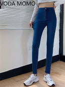 streetwear high waist women's fashion jeans woman girls women pencil pants trousers female jean denim skinny mom jeans