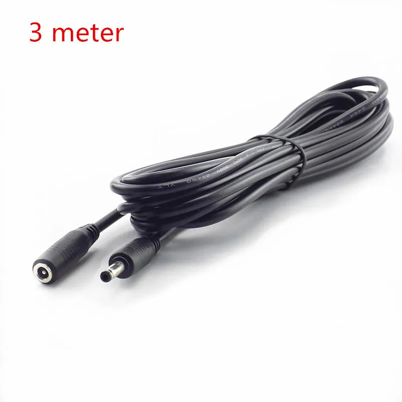 1/1.5/3/5 Meter Male Female DC Power Cable Extension 5V 2A Power Cord Adapter 3.5mm x 1.35mm  Connector for CCTV Security Camera