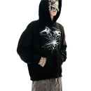 Punk Lyrical Print Clothing Oversized Hip Hop Pullover Streetwear Men's Hoodies Harajuku Fashion Tops Goth Hooded Sweatshirt Y2K