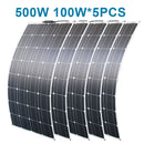 DGSUNLIGHT 100w 200w 12v portable Solar Panel Flexible 16V 800W plate CELLS Monocrystalline silicon