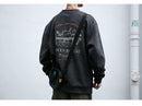2025 Spring Mens Loose Fit Round Neck Hoodie Big Size Oversized Streetwear Hip Hop Retro American Casual Pullover Trendy Print