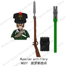 Medieval Napoleonic War French Dragoon British Soldiers Pirates Figures Army Scottish Fuisiler Building Blocks Weapons Brick Toy