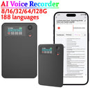 ChatGPT AI Voice Recorder APP Control AI Record Translation Device LED Indicator Intelligent Voice Recorder for Business Travel