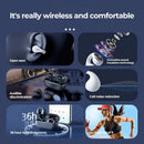 Wireless Bone Conduction Bluetooth Headphones with Charging Case, Clip on, Sports Headphones