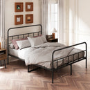 Metal Platform Bed frame with Headboard, Sturdy Metal Frame, No Box Spring Needed