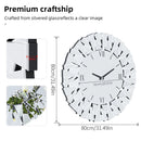 Large Wall Clock 3D Mirrored Clocks Sunburst Edge 32"/80CM Round Roman Numeral Modern Living Room Dining Room Fireplace Decor