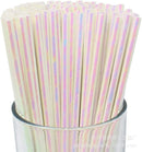 Iridescent Disposable Drinking Party Paper Straws Biodegradable Cocktail Straws For Birthday Party Supplies Baby shower Wedding