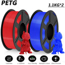 JAYO 2 Rolls 3D High Speed Matte PETG/PETG Filament 1.75mm 600mm/s Print Range High Flow Speedy PETG 3D Printer Filament for 3D