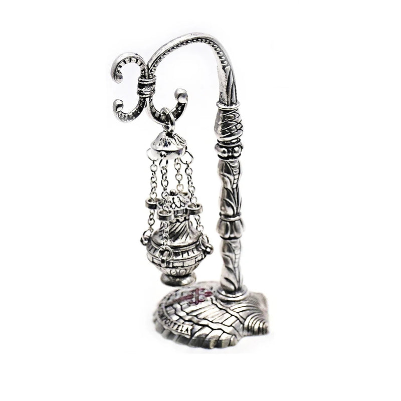 Ornate Charcoal Incense Burner Ash Catcher Censer Thurible Tabletop Decor