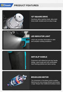 The Torque Anvil | 1800 N.m Brushless Impact Wrench, 1/2 Inch Drive