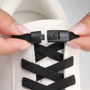Drücken Sie auf Schnürsenkel ohne Binden Bunte Verriegelung Elastische Schnürsenkel Turnschuhe Kinder Erwachsene Flats Keine Schnürsenkel für Schuhe Zubehör