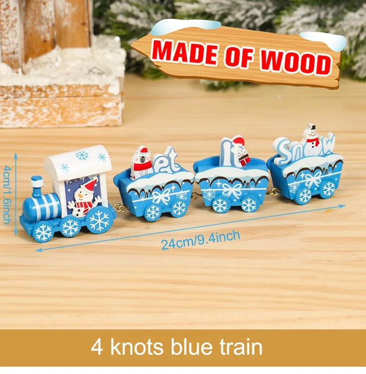 Wooden/Plastic Train Christmas Ornament Merry Christmas Decoration For Home 2024 Xmas Gifts Noel Natal Navidad New Year 2025