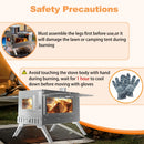 The Hearthkeeper | Portable Stainless Steel Tent Stove with 7-Pipe Chimney System