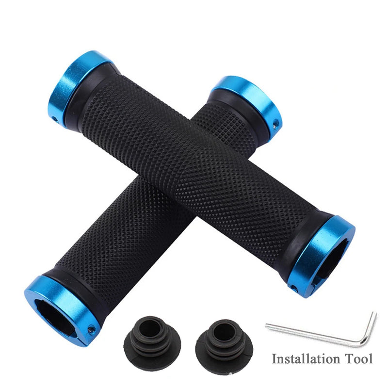 Bicycle Grips BMX Bike Handbar Grips Rubber Bilateral Lock Mountain MTB Bikes Handlebar Grips Non-slip Cycling Bike Accessories