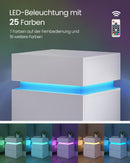 VASAGLE bedside table (1-St), with LED lighting, adjustable colors
